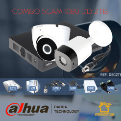 Kit Dahua de seguridad 5 Cámaras 2MP - DVR 8CH - DD 2TB